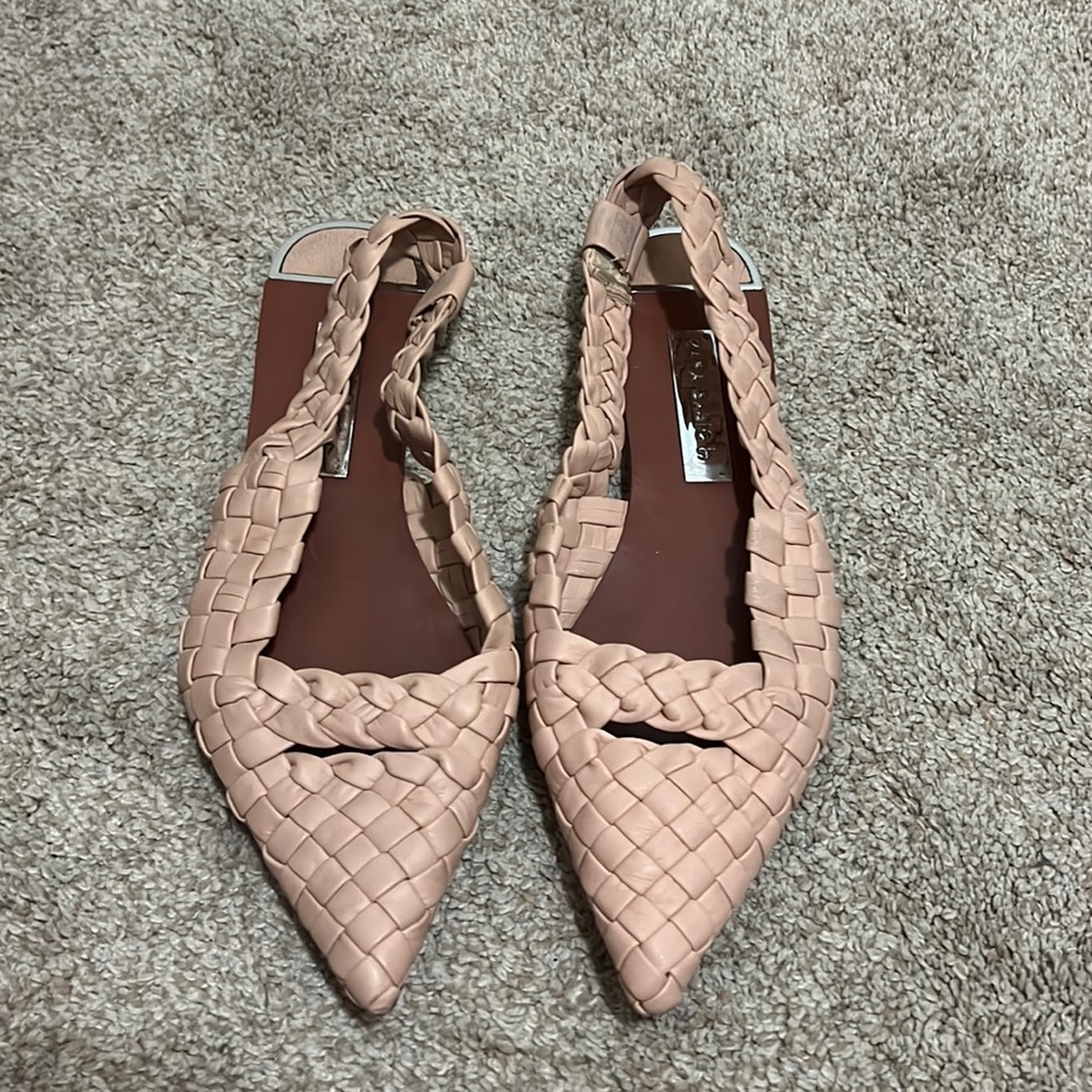 Zara blush pink pointed flats